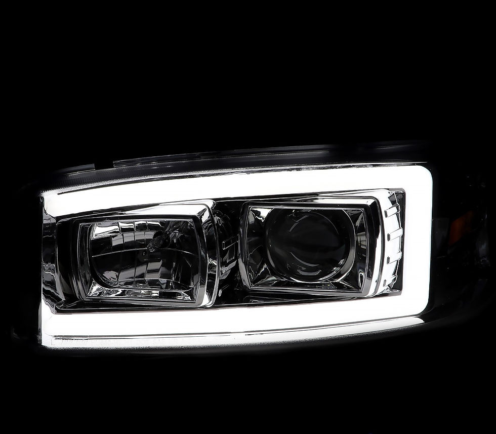 Thumbnail: 2000-2006 GMC Yukon C Bar Chrome Projector Headlights &amp; Bumper Lamp