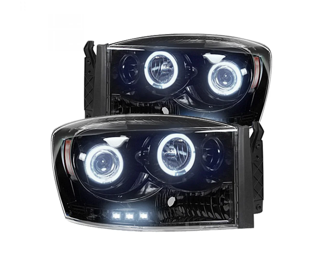 2006-2008 Dodge Ram GORECON Double Halo Projector Headlights