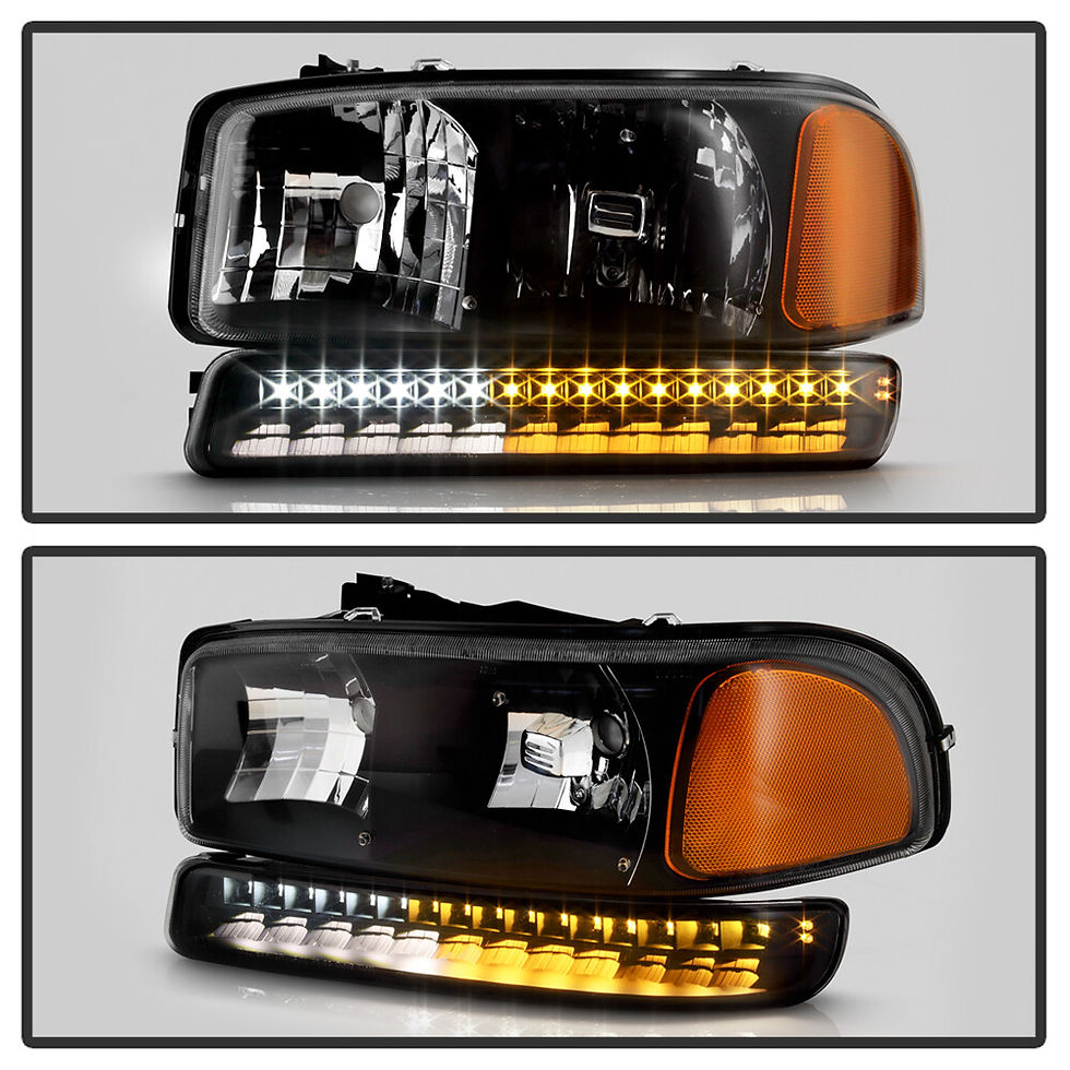 Thumbnail: 1999-2006 GMC Sierra LED Black Headlights
