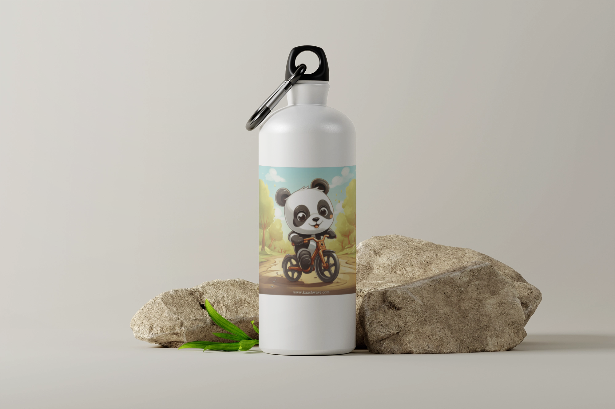 Cute Panda on bicycle Water sipper
