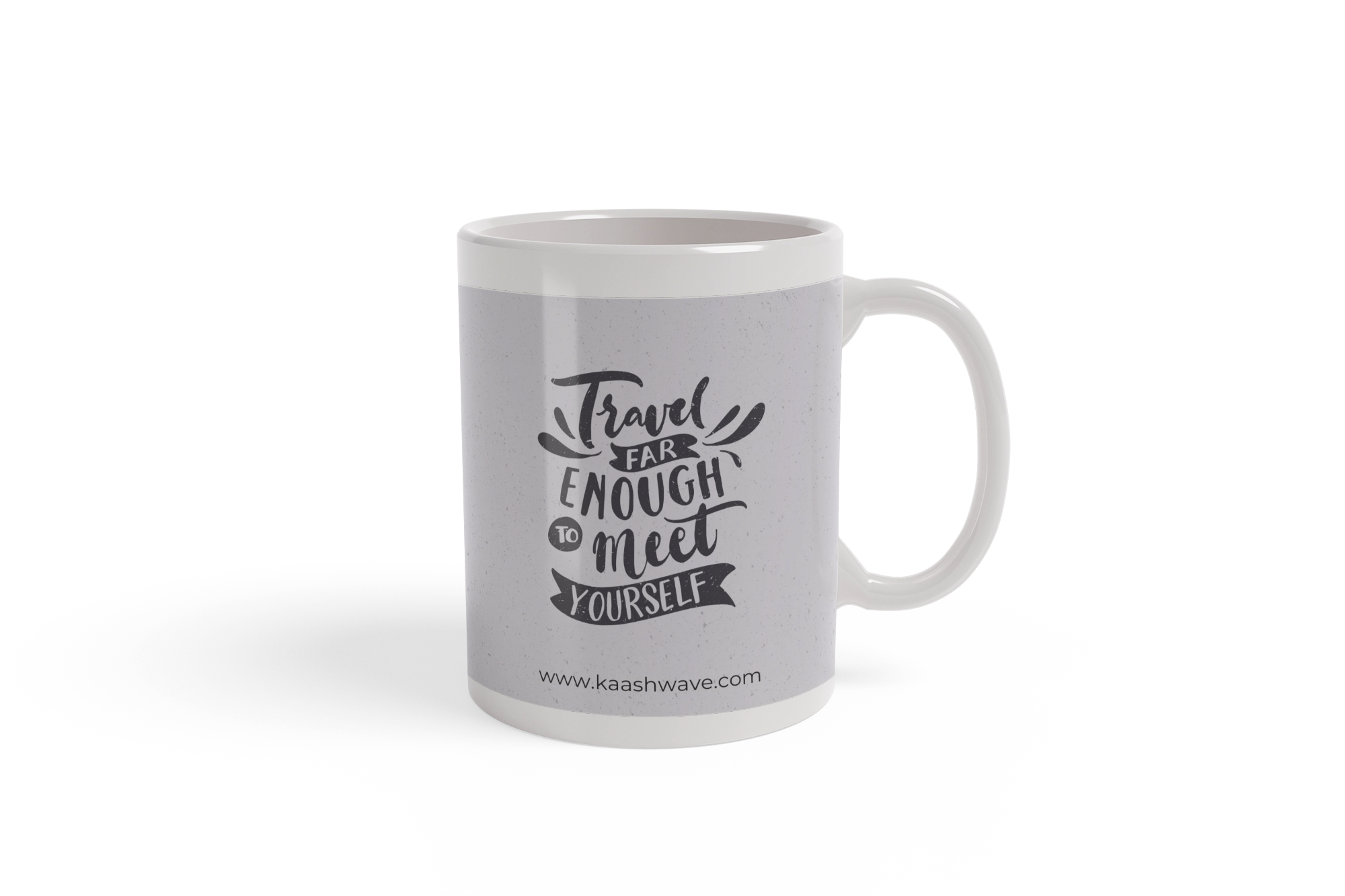 travel far enough to meet yourself coffee mug