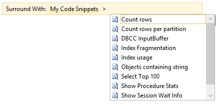 SQL Server Snippet