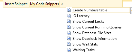 SSMS Expansion Snippet