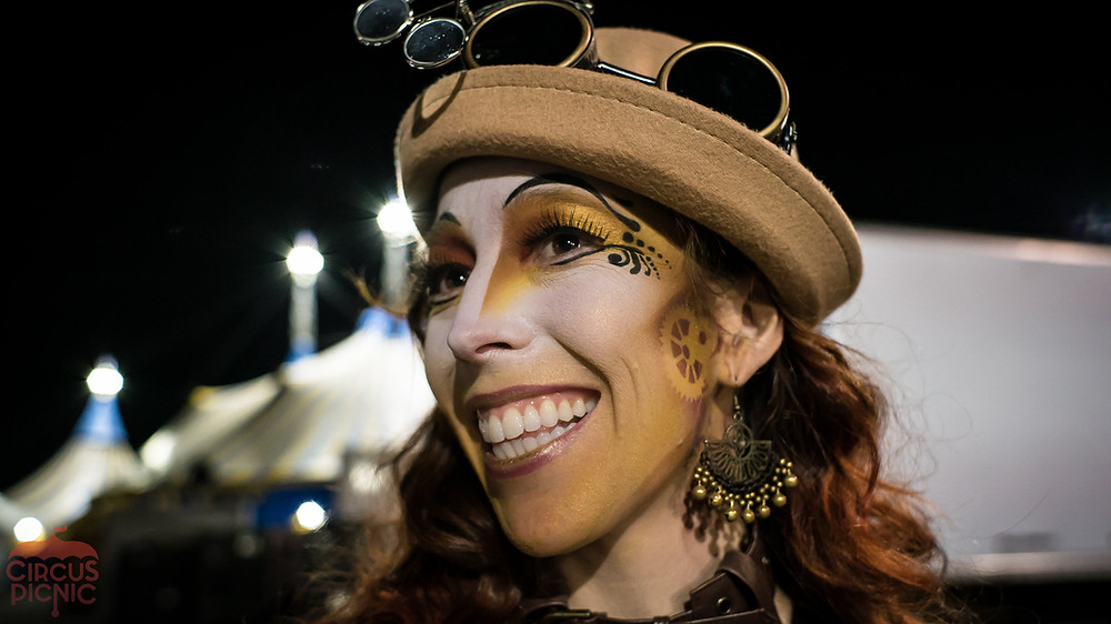 Kelly Greenheart Steampunk Makeup at Cirque Du Soleil Circus Show