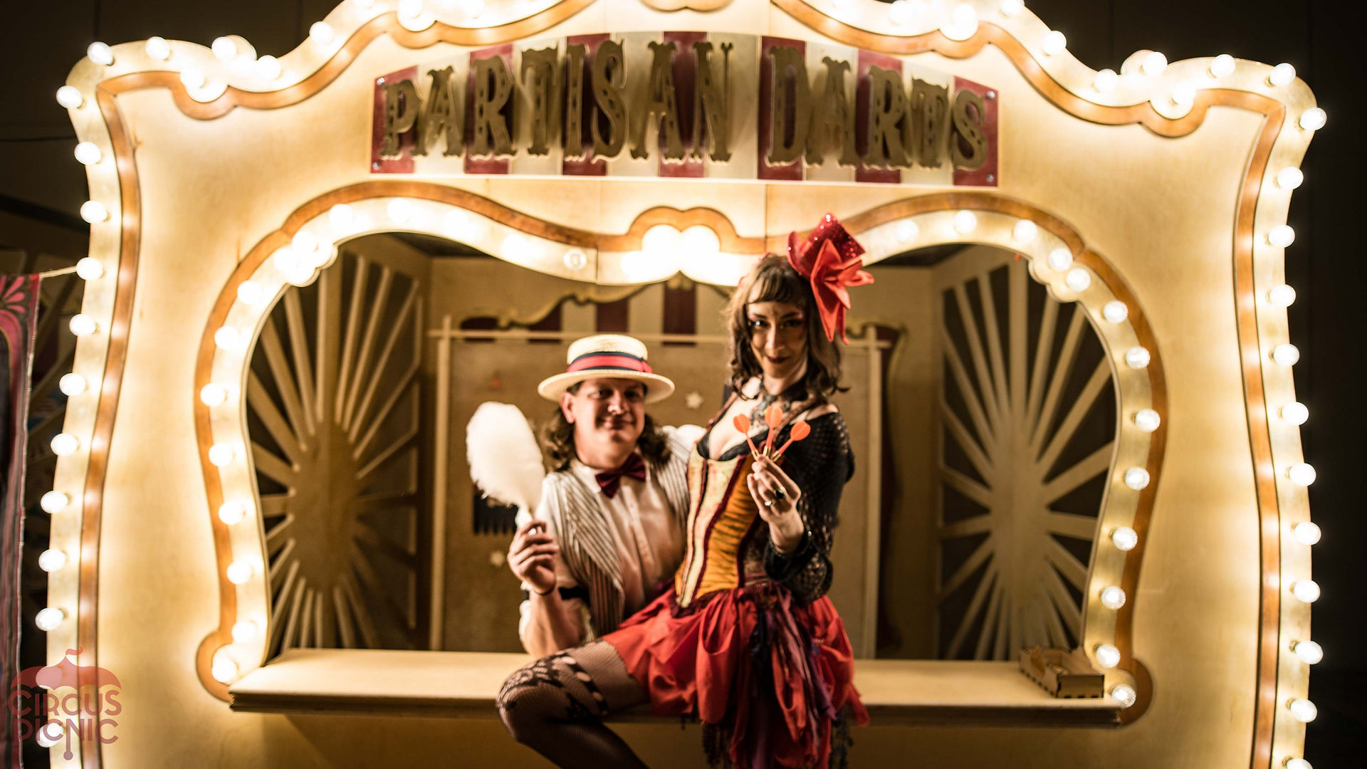 Carnival Game Partisan Darts, Texas Corporate Event Entertainment, Imaginarium Circus Themed Party