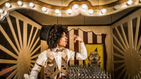 Spilt Milk Booth at Convention, CIRCUS PICNIC Event Entertainment, Circus Party Game, Vintage Carnival Themed Corporate Party, Texas