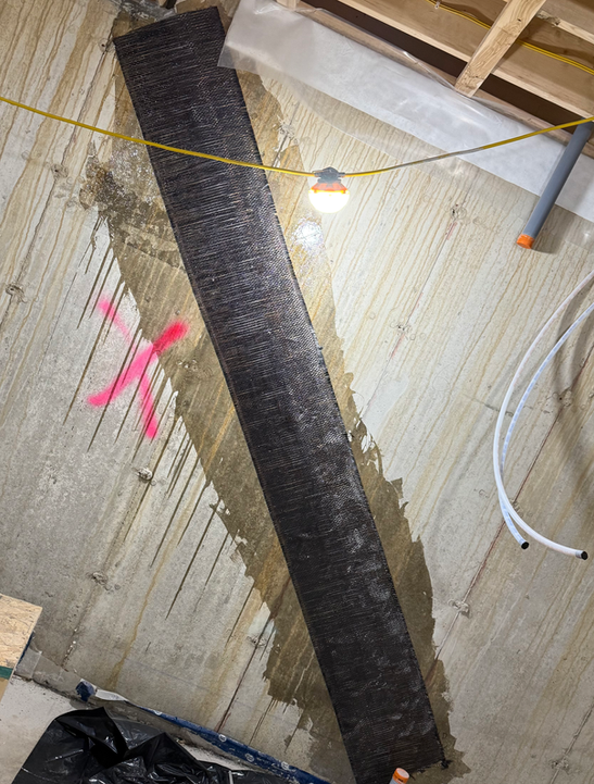Basement Carbon fibre reinforcement