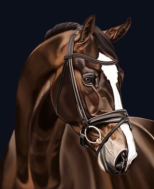 Luxury brown horse print