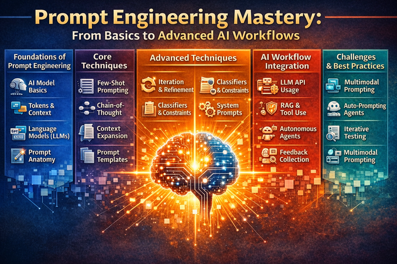 Master prompt engineering from basics to advanced AI workflows. Learn effective prompting, automation, and real-world applications with hands-on practice.