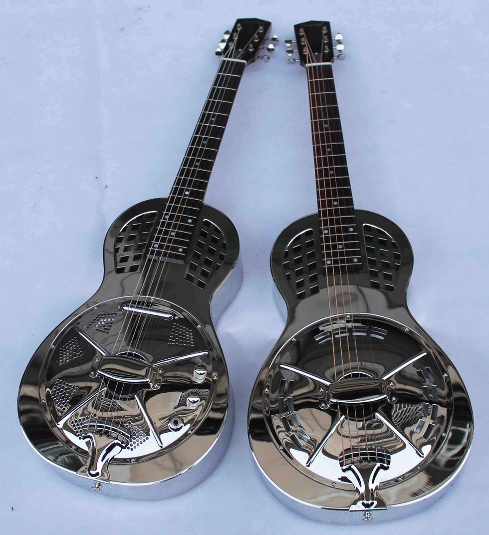 Thumbnail: Jonathan Chrome Electric Parlor Resonator Guitar