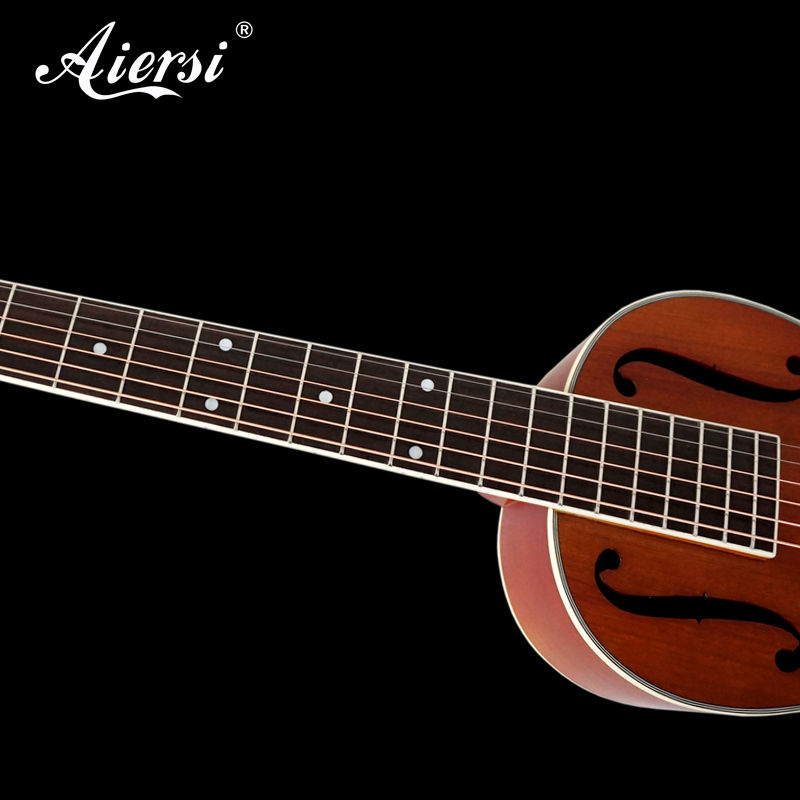 Thumbnail: Aiersi Mahogany Parlor Resonator Guitar