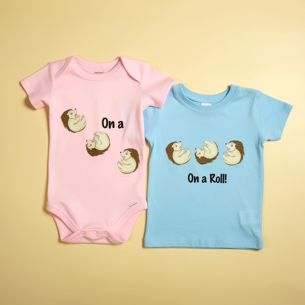 Hedgehog Onesie + Toddler Tee Bundl (Multiple Colors Available)