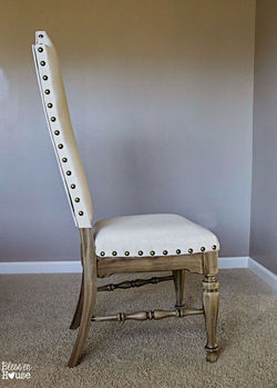 reupholstered and painted