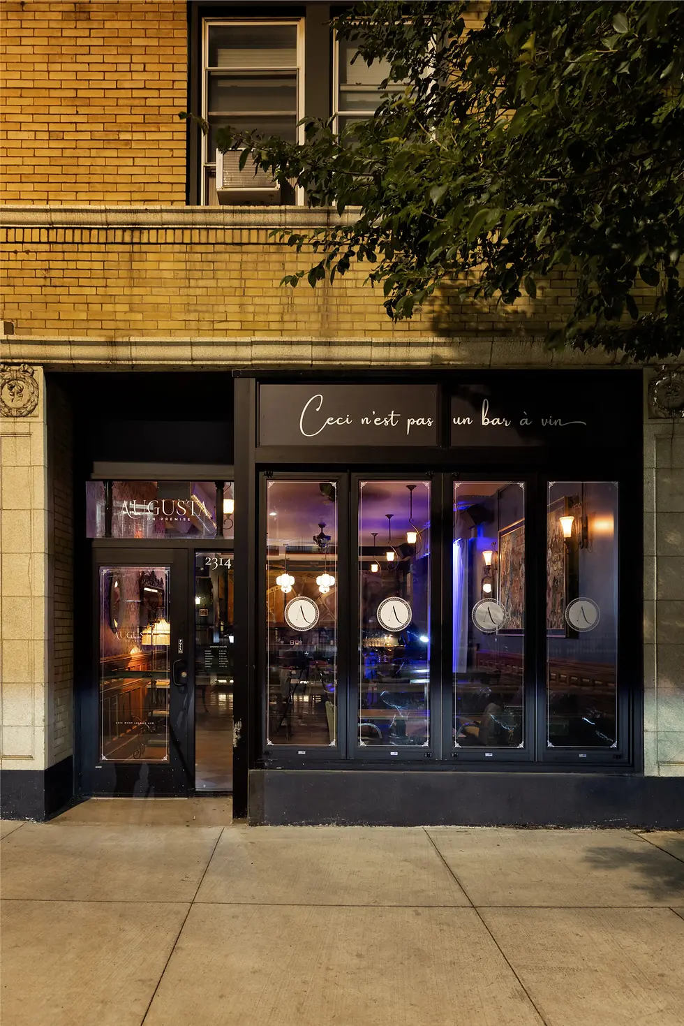Exterior of Augusta on-premise wine bar