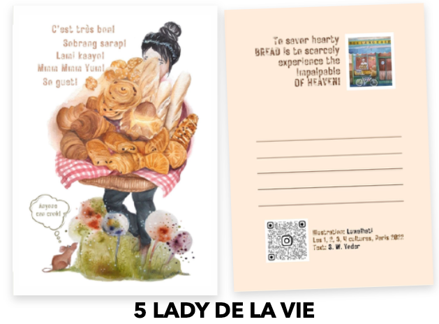 Thumbnail: Hand-Painted Illustrations printed on Postcard (A5)
