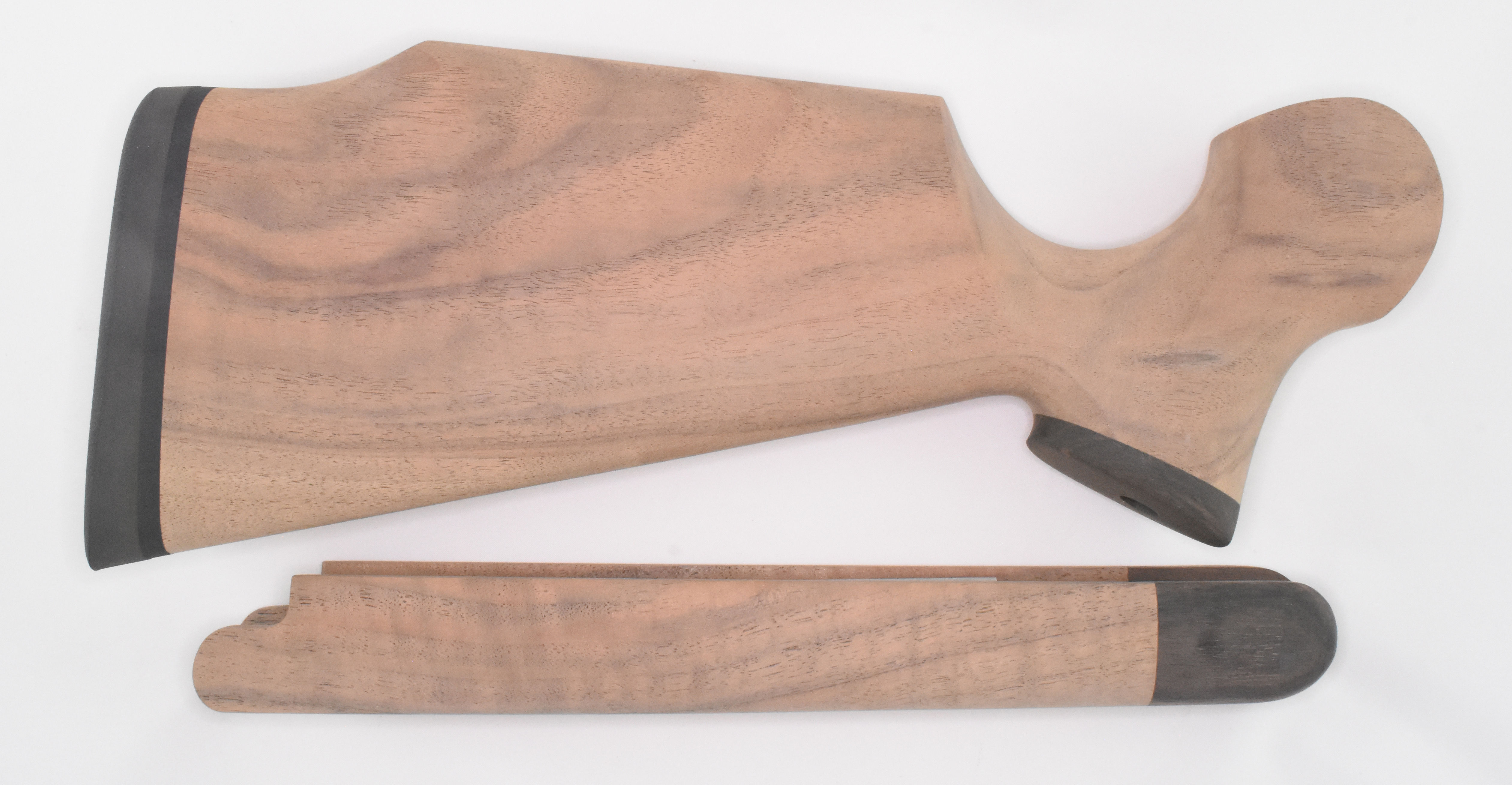 Right-handed medium grade walnut stock set w/ Ebony — Encore