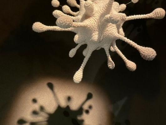 Light,shadow and crochet artworks