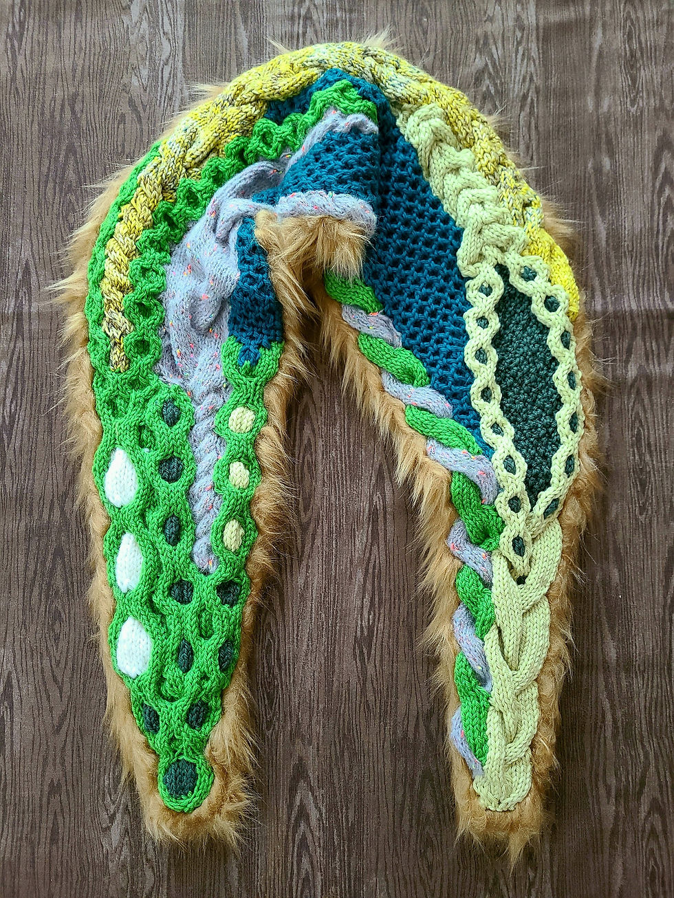 変化するなわ編みショール