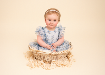 Milestone baby photography session in a Swanwick, Derbyshire studio
