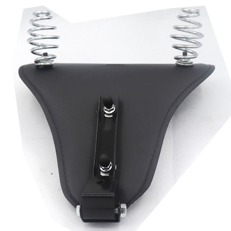 Thumbnail: NEW  Motorcycle Retro Leather Solo Seat+3" Spring Bracket for Harley Custom Chop