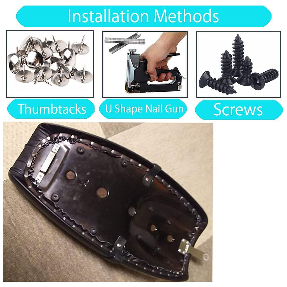 Thumbnail: Universal Motorcycle Leather Seat Cover DIY Waterproof Breathable Elastic Seats 