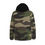 Thumbnail: Black hood woodland  camo Print Unisex Down Jacket