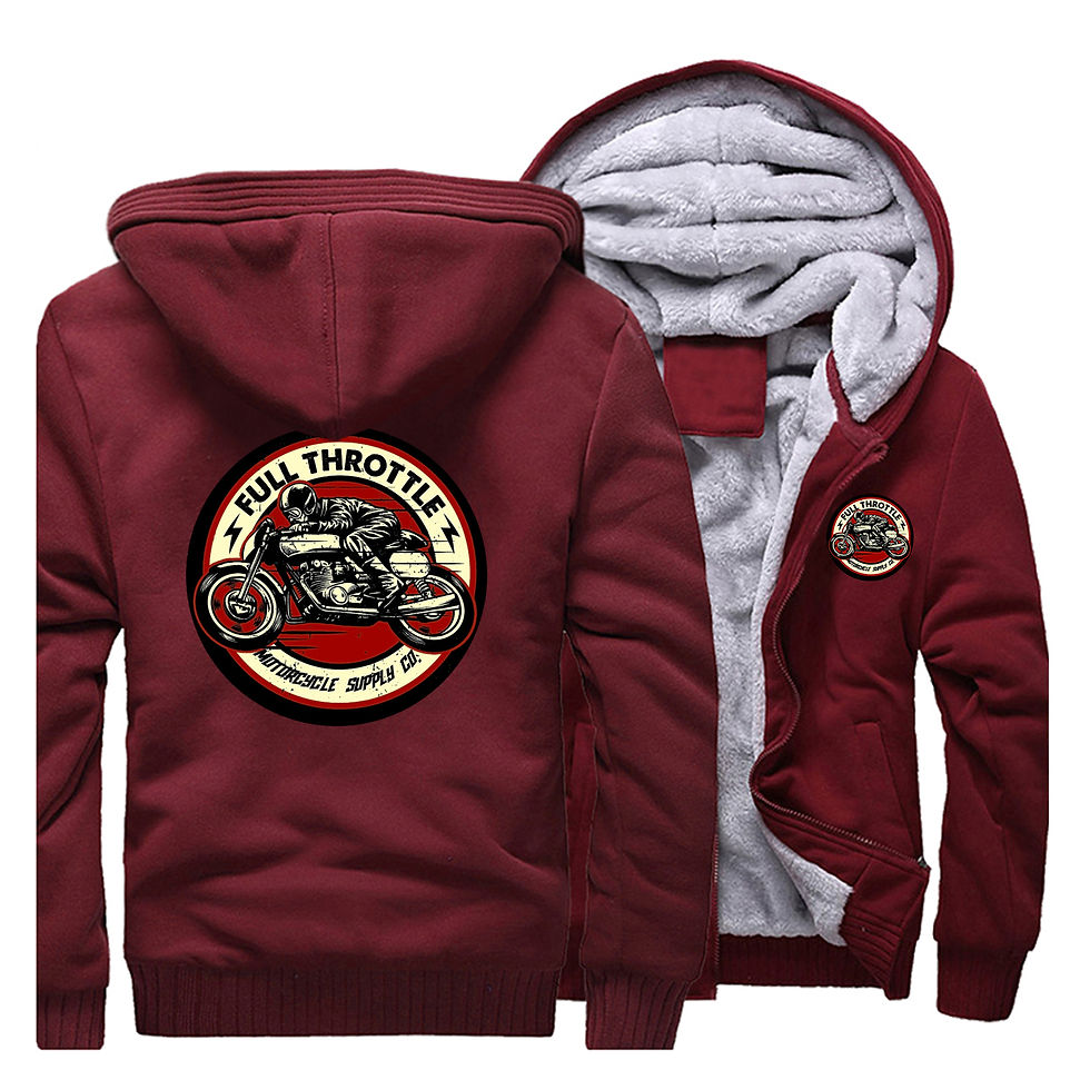 Thumbnail: Thick Hoodie, Full Throttle, Cafe Racer