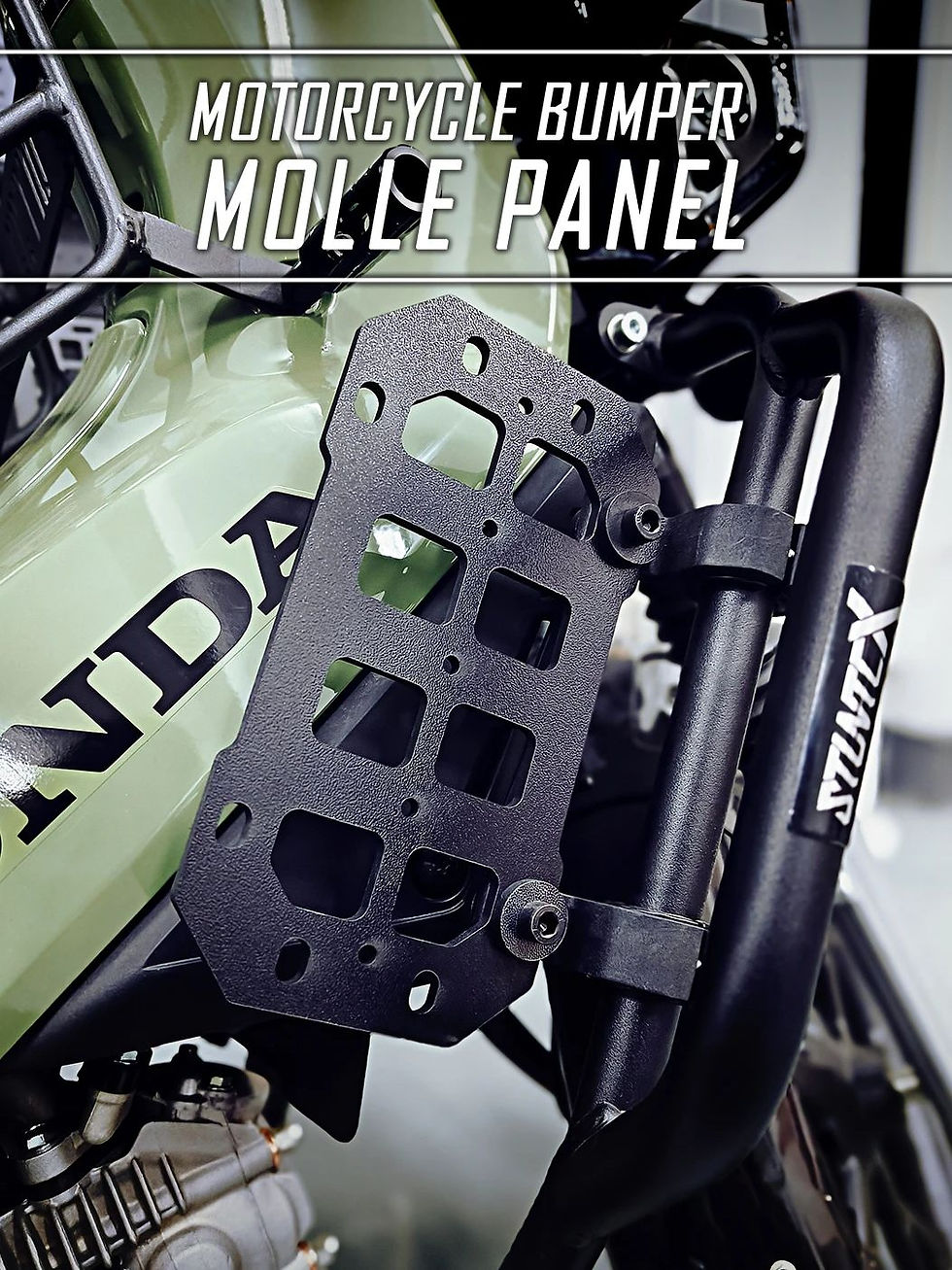 Thumbnail: Motorcycle Bumper Molle Panel For Trunk Storage Aluminum Alloy Waterproof Tactic