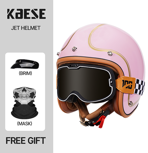Thumbnail: New Design Retro Motorcycle Helmet Open Face Helmet