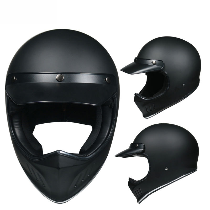 Thumbnail: Vintage Style Motorcycle Helmet Full Face