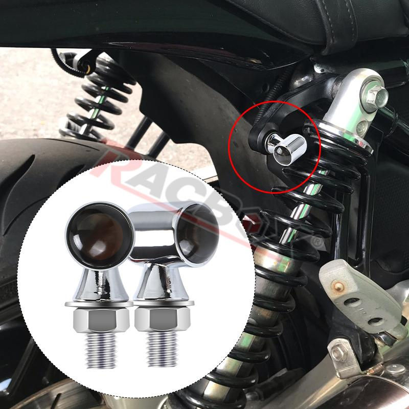 Thumbnail: 12V Motorcycle Aluminium LED Mini Metal Turn Signal Indicator Light Black/Chrome
