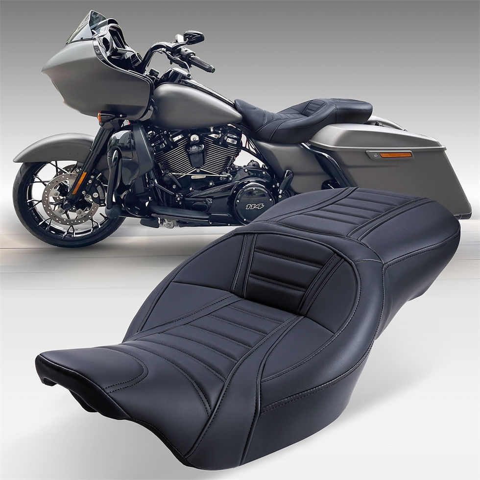 Thumbnail: Motorcycle Rider Passenger One-Piece Seat Cushion for Harley Touring Road King S