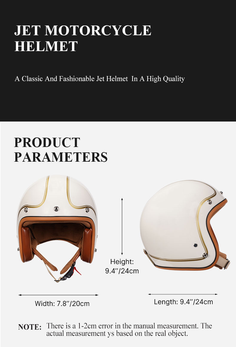 Thumbnail: New Design Retro Motorcycle Helmet Open Face Helmet