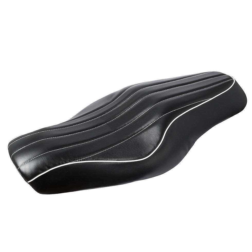 Thumbnail: Motorcycle Black Driver Rear Passenger Two Up Seat for Harley Sportster XL 883 1