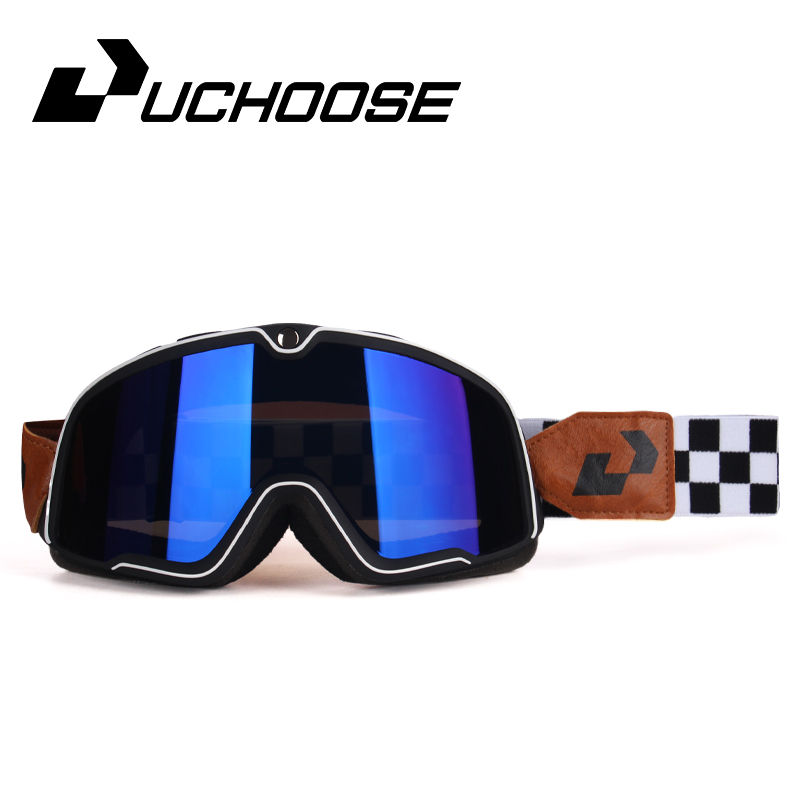 Thumbnail: Retro Motorcycle Goggles Ski Glasses Sunglasses ATV Goggles Non-slip Belt AntiUV