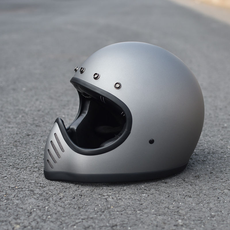Thumbnail: THOMPSON Vintage Motorcycle Helmet Men Women Retro Motorcycle Full Face Helmets 