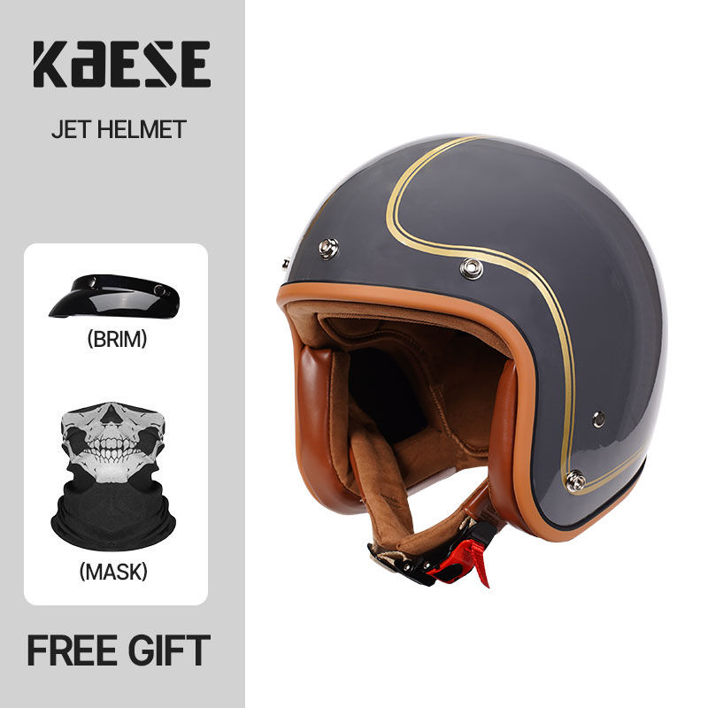 Thumbnail: New Design Retro Motorcycle Helmet Open Face Helmet