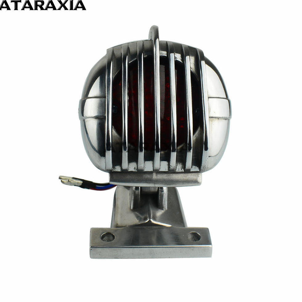 Thumbnail: Retro Bike Universal Motorcycle Brake Taillight Tail Signal Light License Plate 