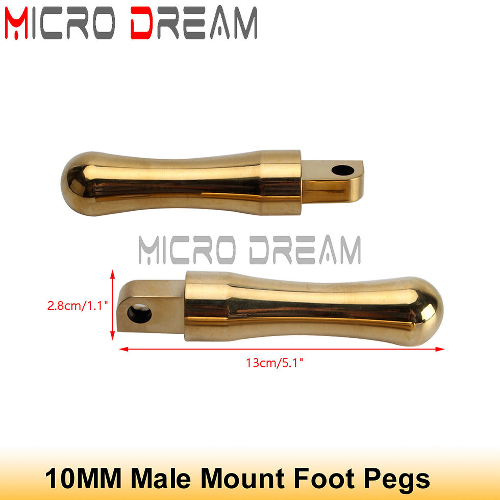 Thumbnail: Brass Motorcycle Footpeg Foot Peg Male Mount Footrest Pedals Universal For Harle