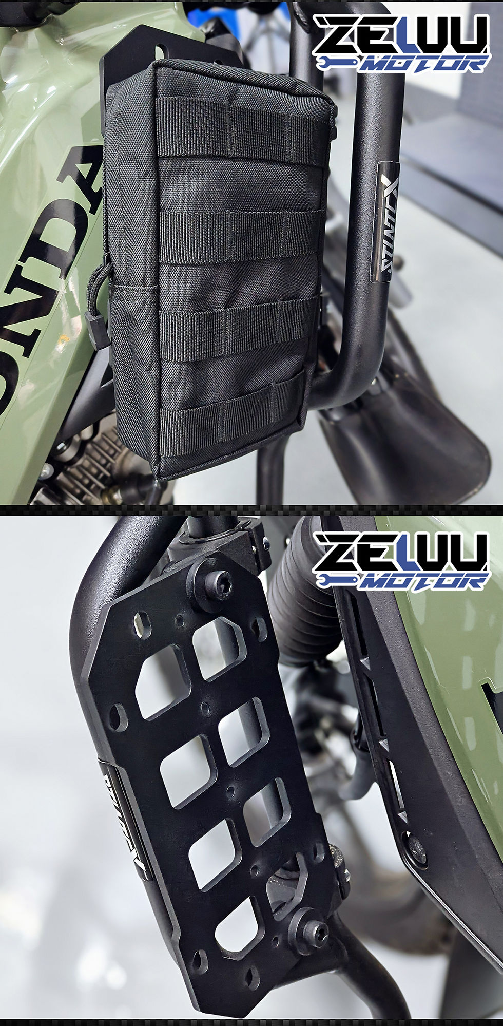 Thumbnail: Motorcycle Bumper Molle Panel For Trunk Storage, Aluminum Alloy