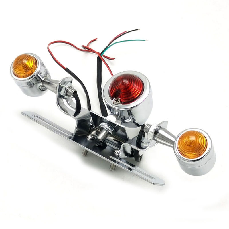 Thumbnail: 1 PC Red 12V LED Stop Tail Lights Motorbike