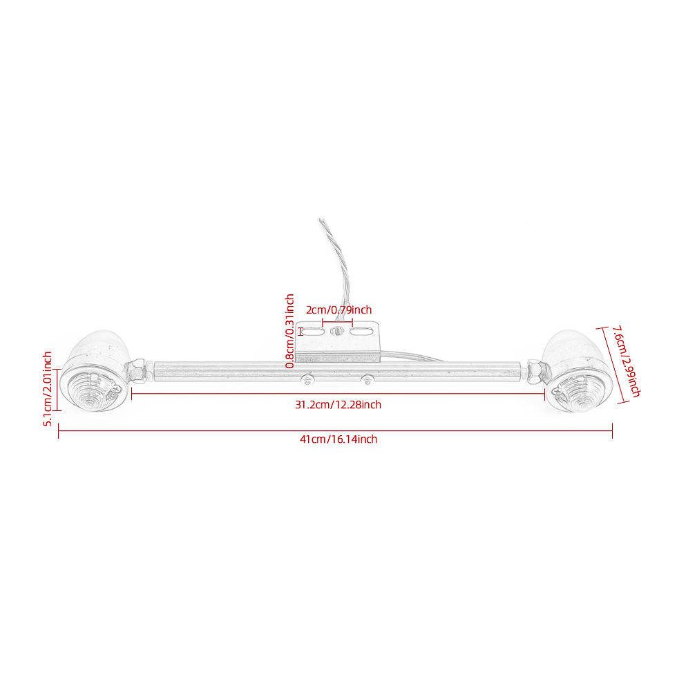 Thumbnail: Motorcycle Retro Rear Tail Light License Plate Bracket Universal Driving Brake T