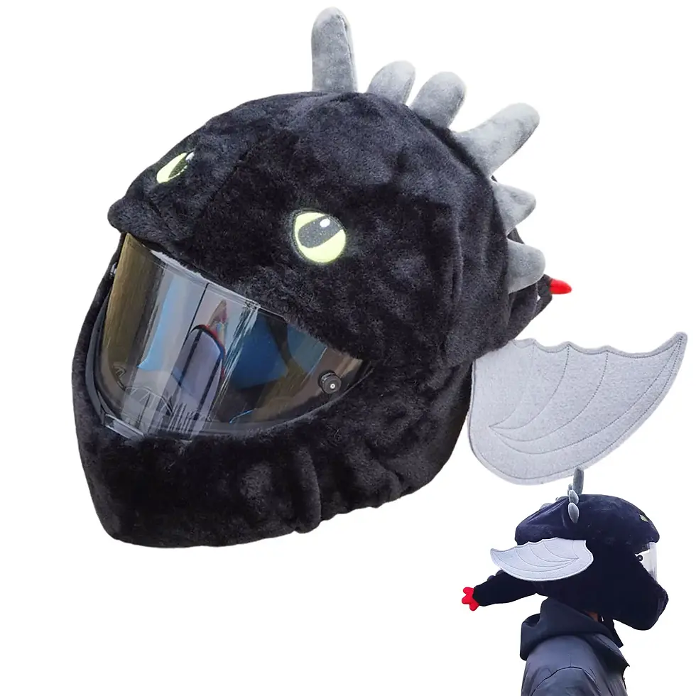 Thumbnail: Cute Motorcycle Helmet Cover, Plush