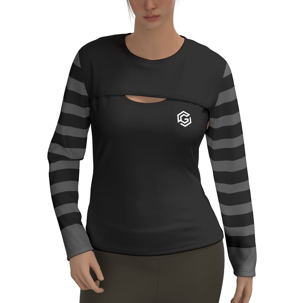 Thumbnail: Women's Striped Sleeve Performance Shirt