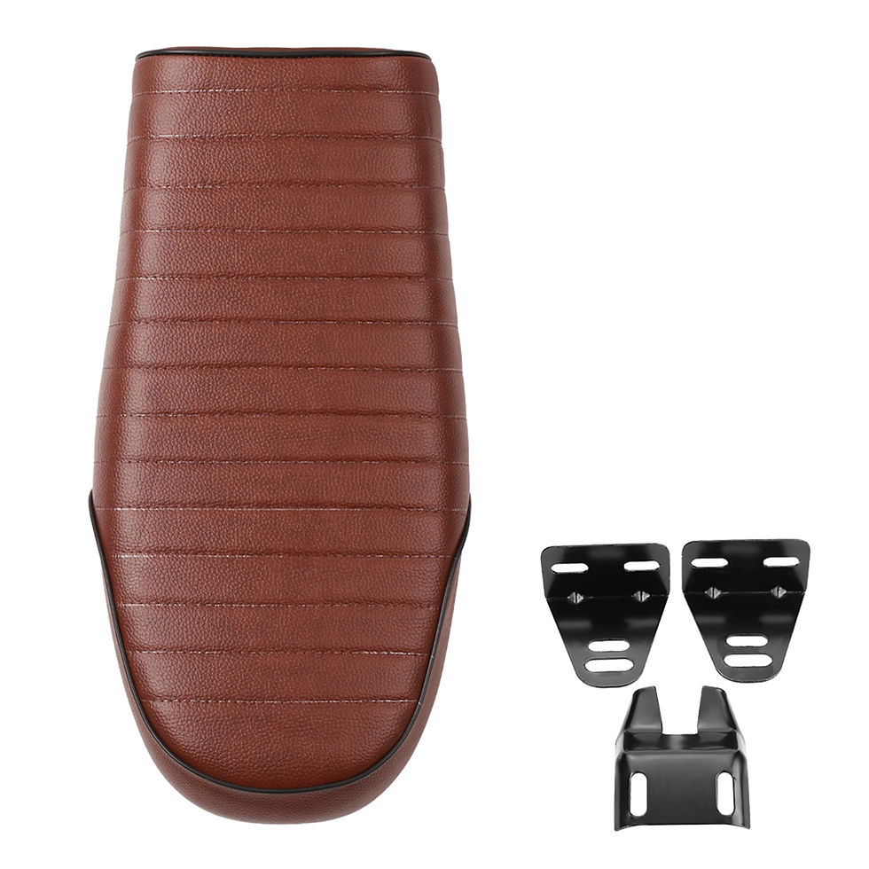 Thumbnail: Motorcycle Retro Seat Cushion Vintage Comfortable Flat & Brat Hump Saddle Seats 