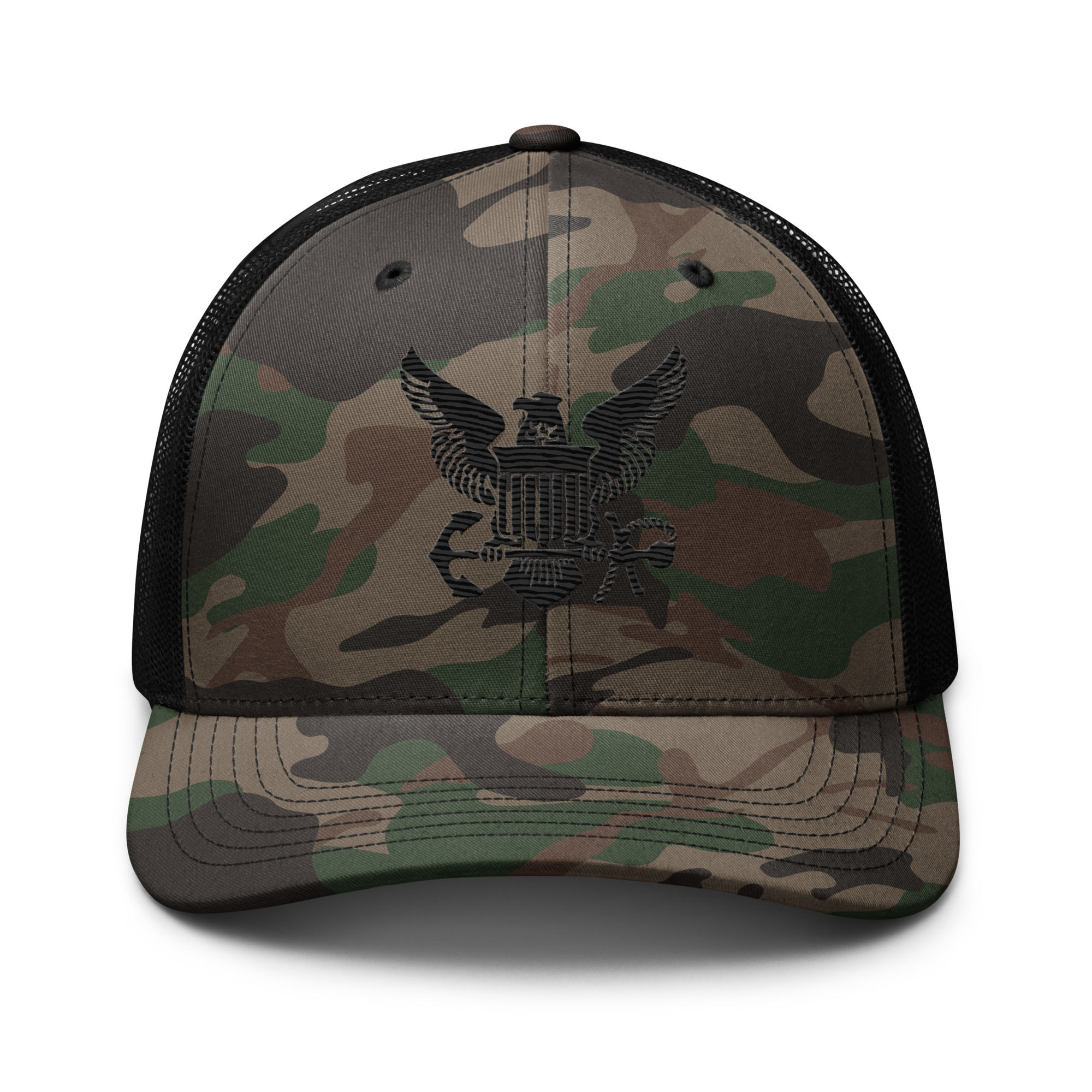 Navy bird Camouflage trucker hat