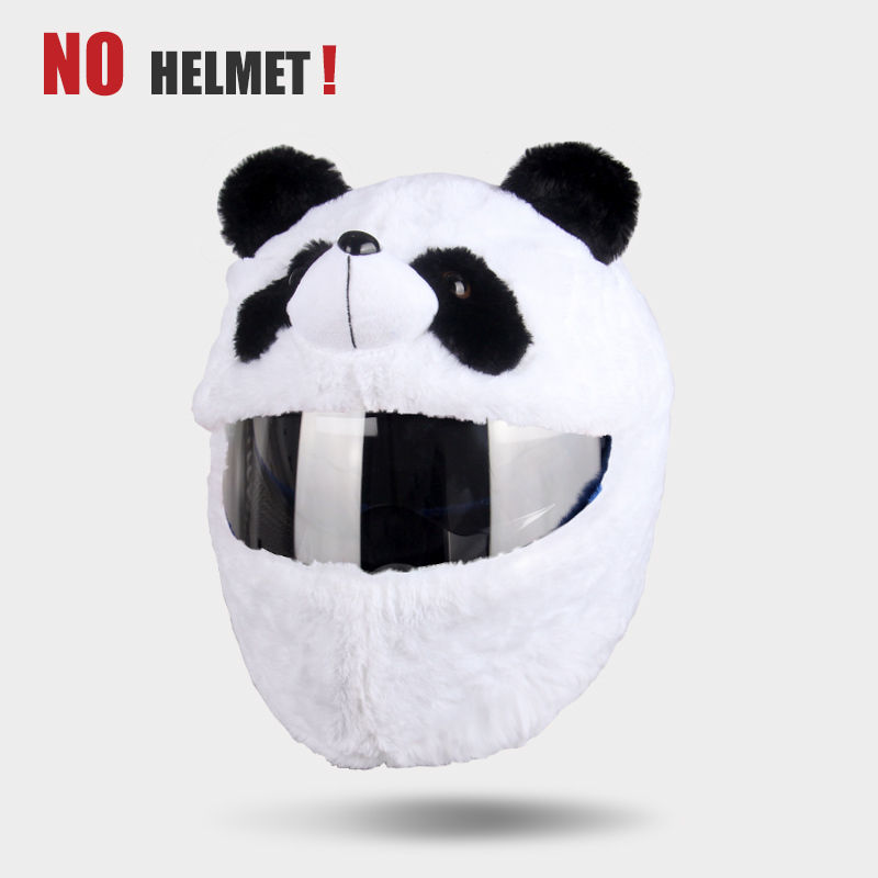Thumbnail: Helmet Protection Headgear Cover Cartoon Fluffy Plush Set For Motorcycle Full-Fa