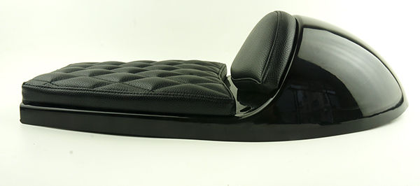 Thumbnail: Vintage Motorcycle Seat Cafe Racer Seat Diamond Lattice Retro Seat Pan Base Vint