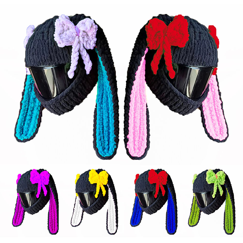 Helmet Protection Cover, Fluffy Plush Set For Motorcycle Full-Face