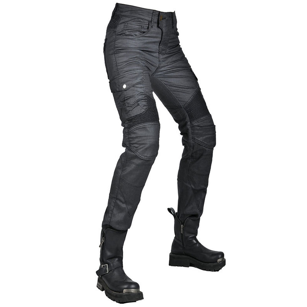 Thumbnail: Coated Waterproof Slim Fit Women's Motorcycle Protective Pants